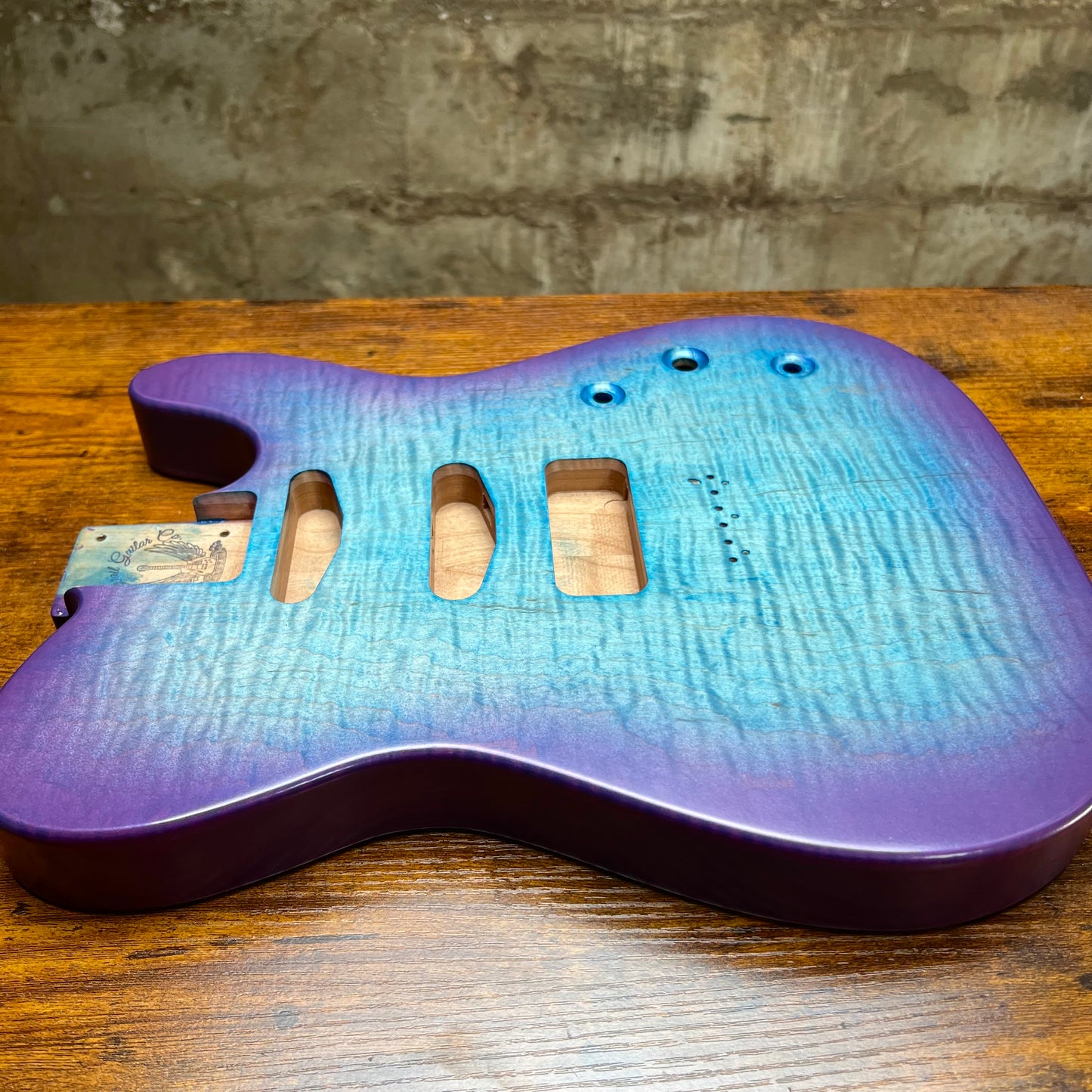 Warmtone Tele Guitar Body 2 Sided Flamed Maple “Berry Burst”