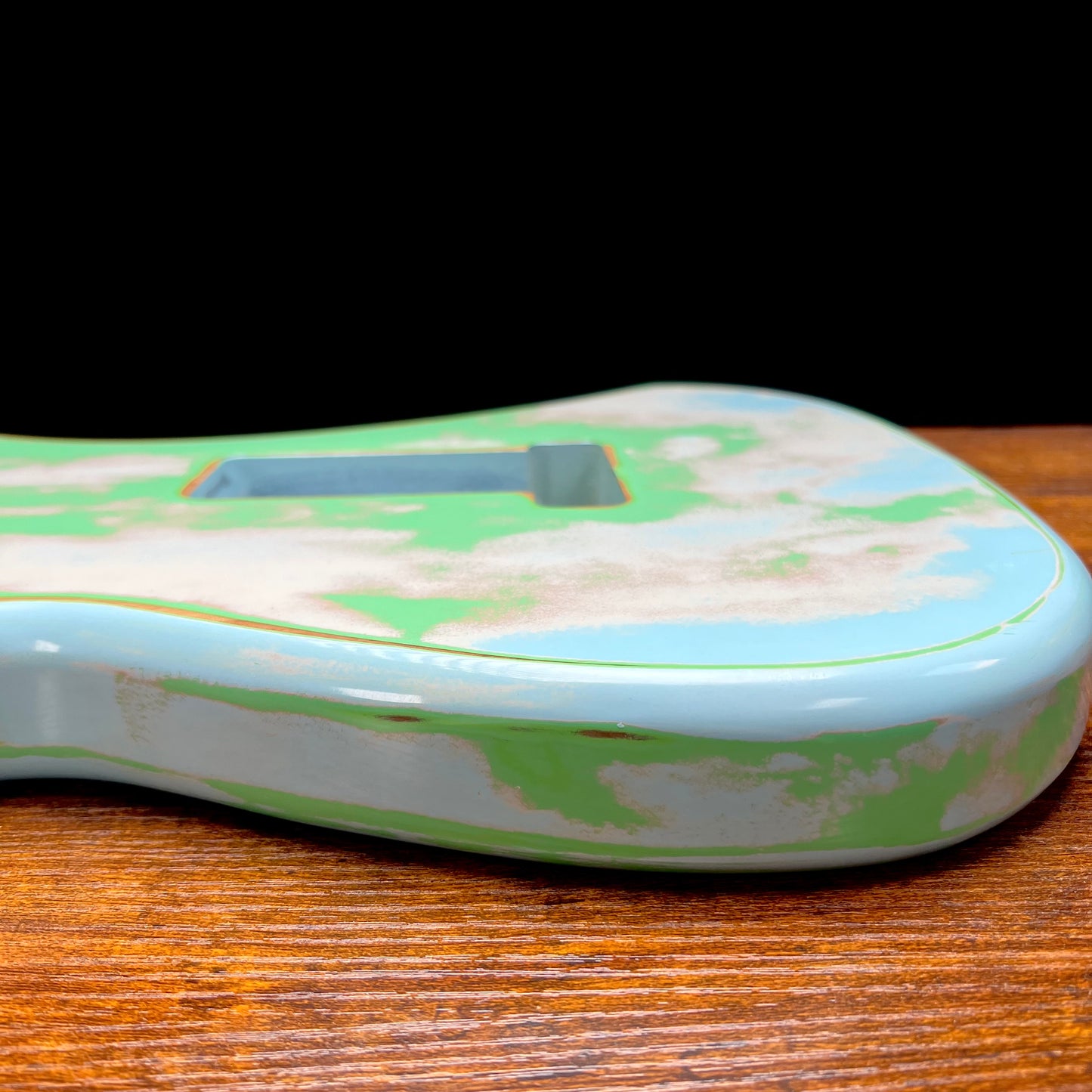 Warmtone Custom Guitars Strat Style Guitar Body Relic “Clouds” Nitro