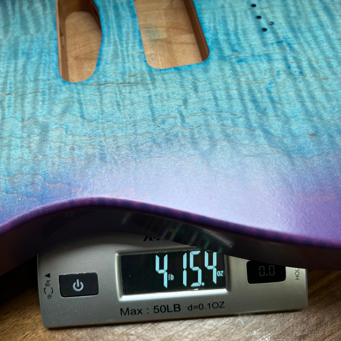 Warmtone Tele Guitar Body 2 Sided Flamed Maple “Berry Burst”