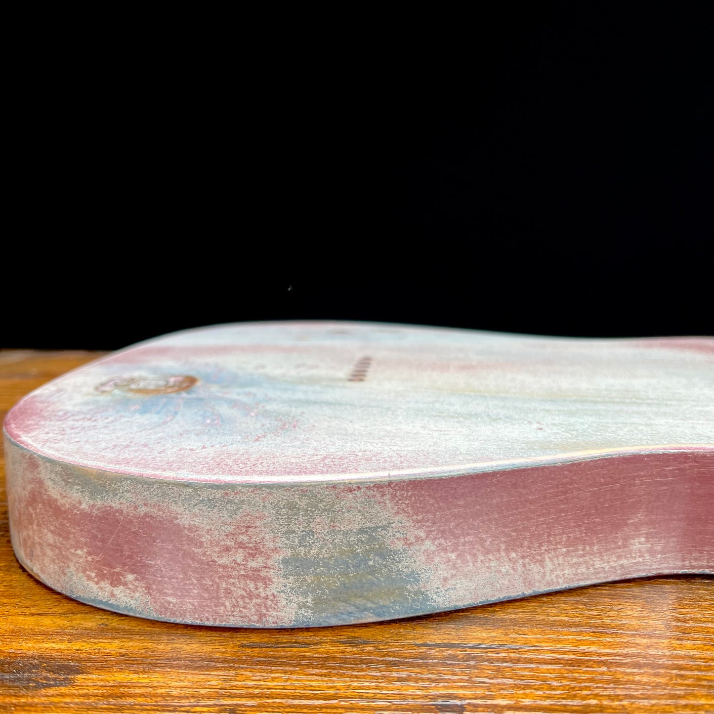 Warmtone Custom Guitars Relic Tele Style Guitar Body “Pink Winter” Nitro
