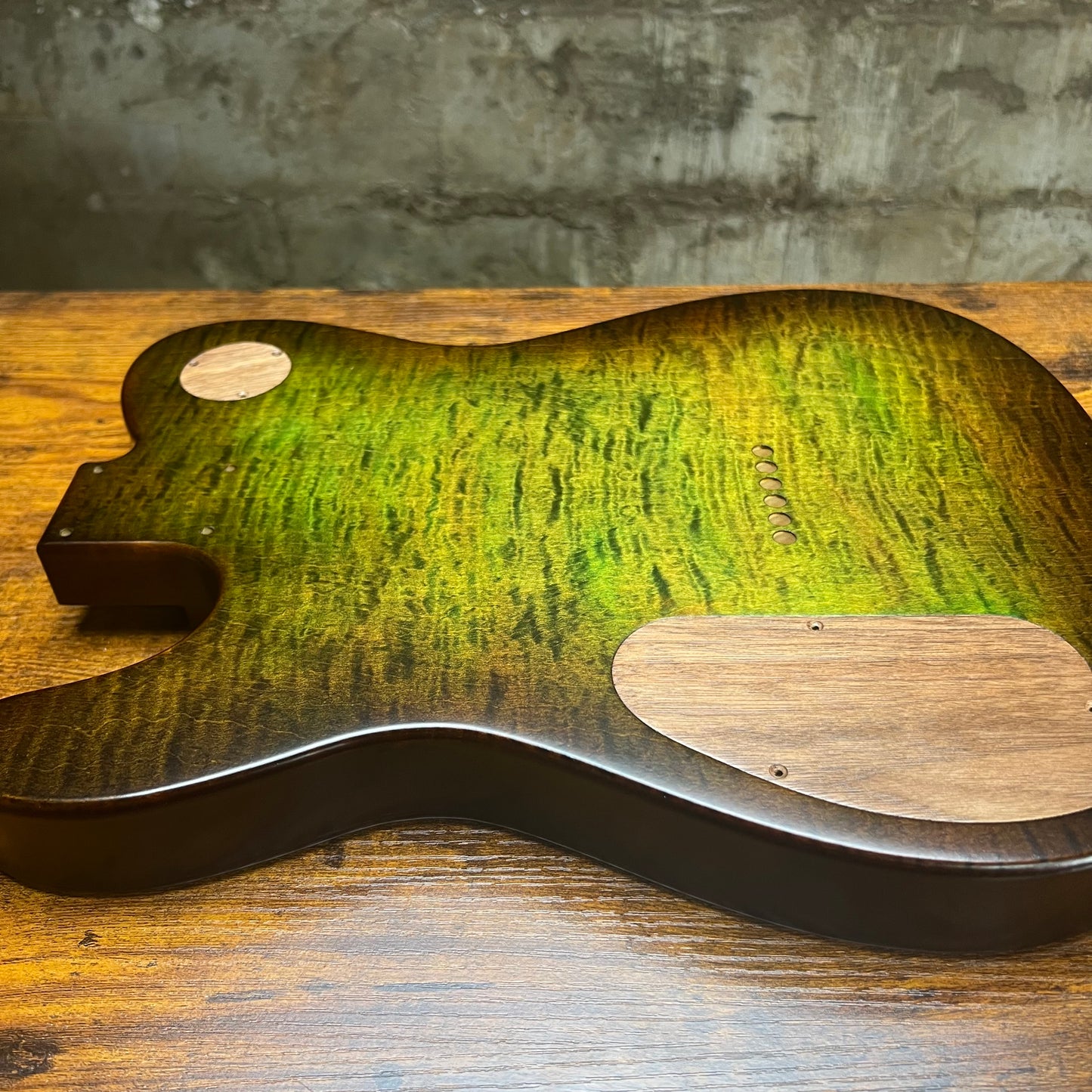 Warmtone CG HHH Tele Guitar Body 2 Sided Flamed Maple “Forest Sunset”