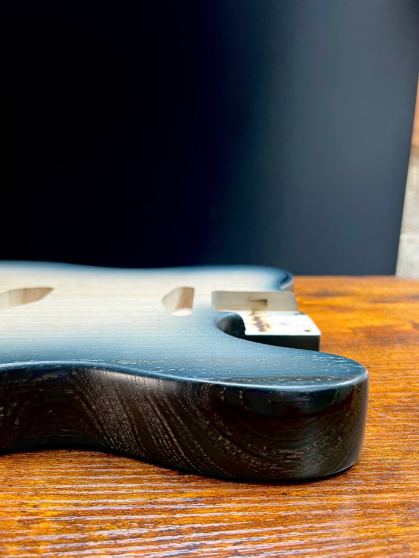 Warmtone Custom Guitars Tele Guitar Body “Midnight Bust” 2 Pc Ash