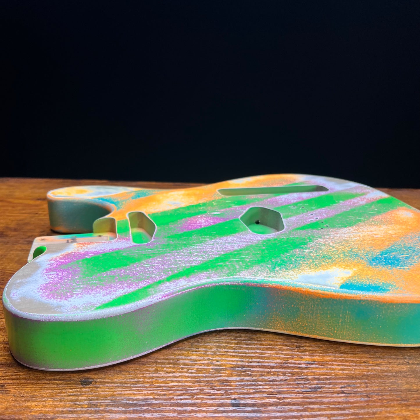 Warmtone Custom Guitars Relic Tele Style Guitar Body “Old Flag” Nitro