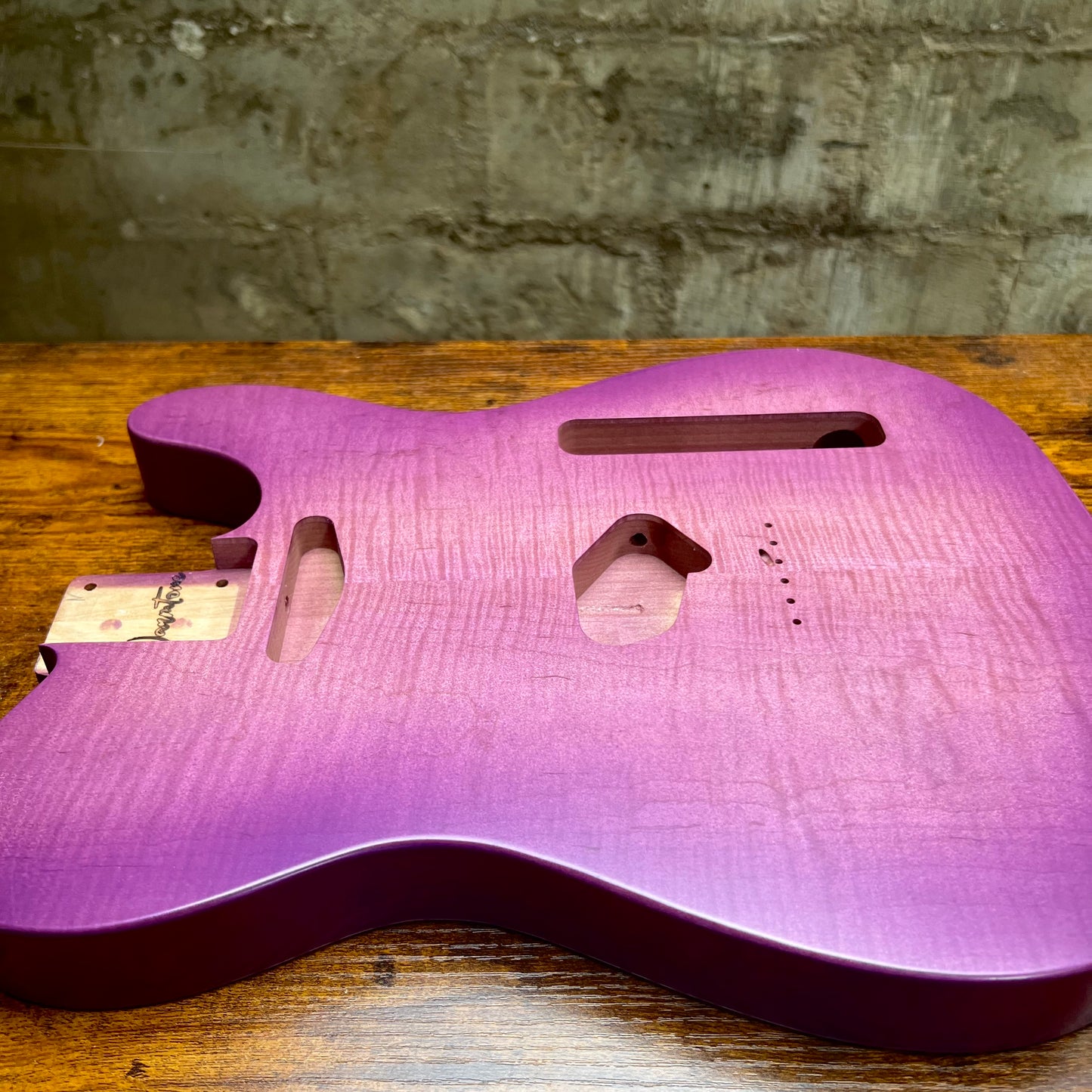 Warmtone CG Tele Flamed Maple Guitar Body “Lavender” Alder
