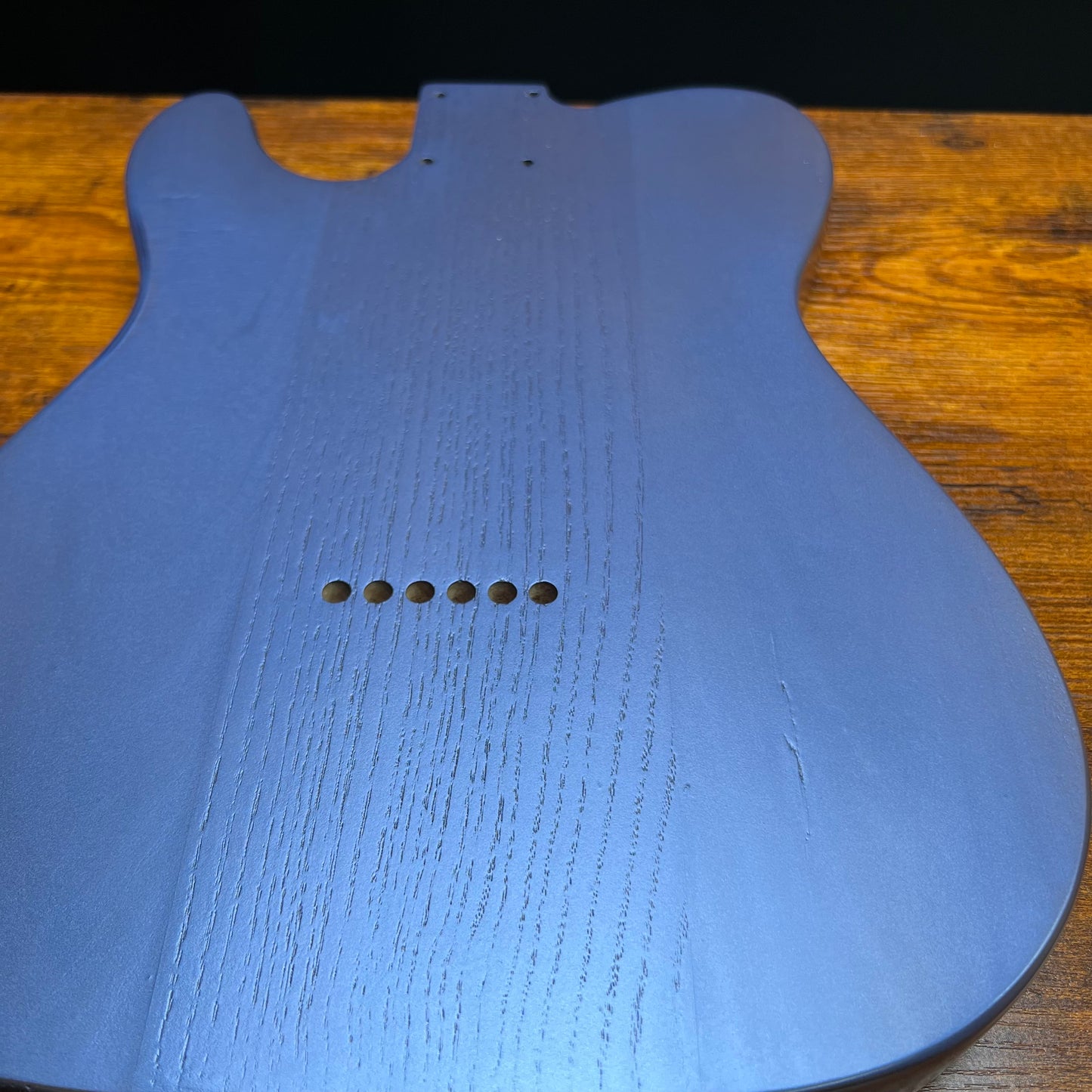 Warmtone Custom Guitars Tele Style Guitar Body “Purple to Blue" Flamed Maple