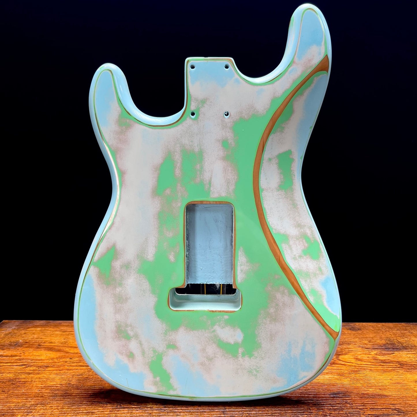 Warmtone Custom Guitars Strat Style Guitar Body Relic “Clouds” Nitro