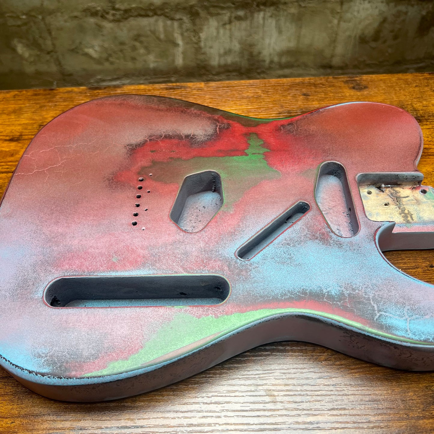 Warmtone Custom Guitars Relic Tele Style Guitar Body “Smokescreen”