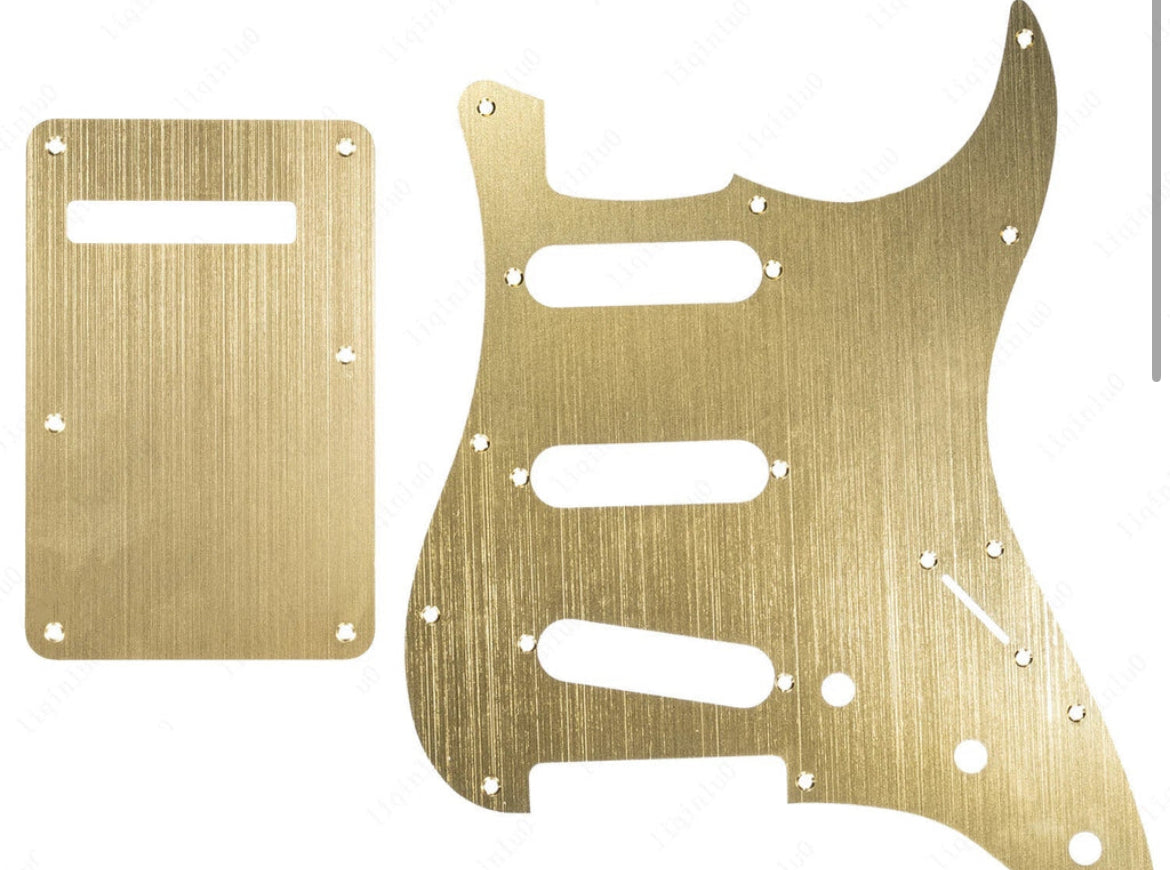 GOLD ANODIZED ALUMINUM BACK PLATE- Strat