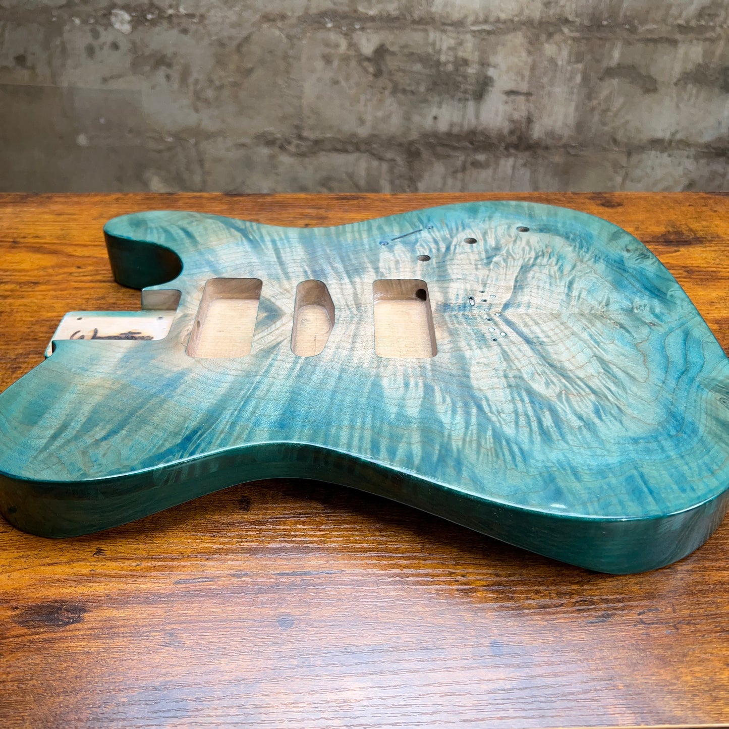Warmtone Custom Guitars Tele Style Guitar Body P90 “Stoned Burl” B-Stock