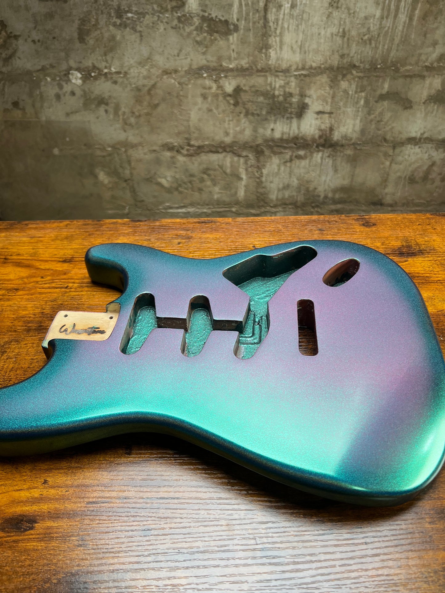 Warmtone Custom Guitars Strat Style Guitar Body “Holo Burst” 5.5 lbs