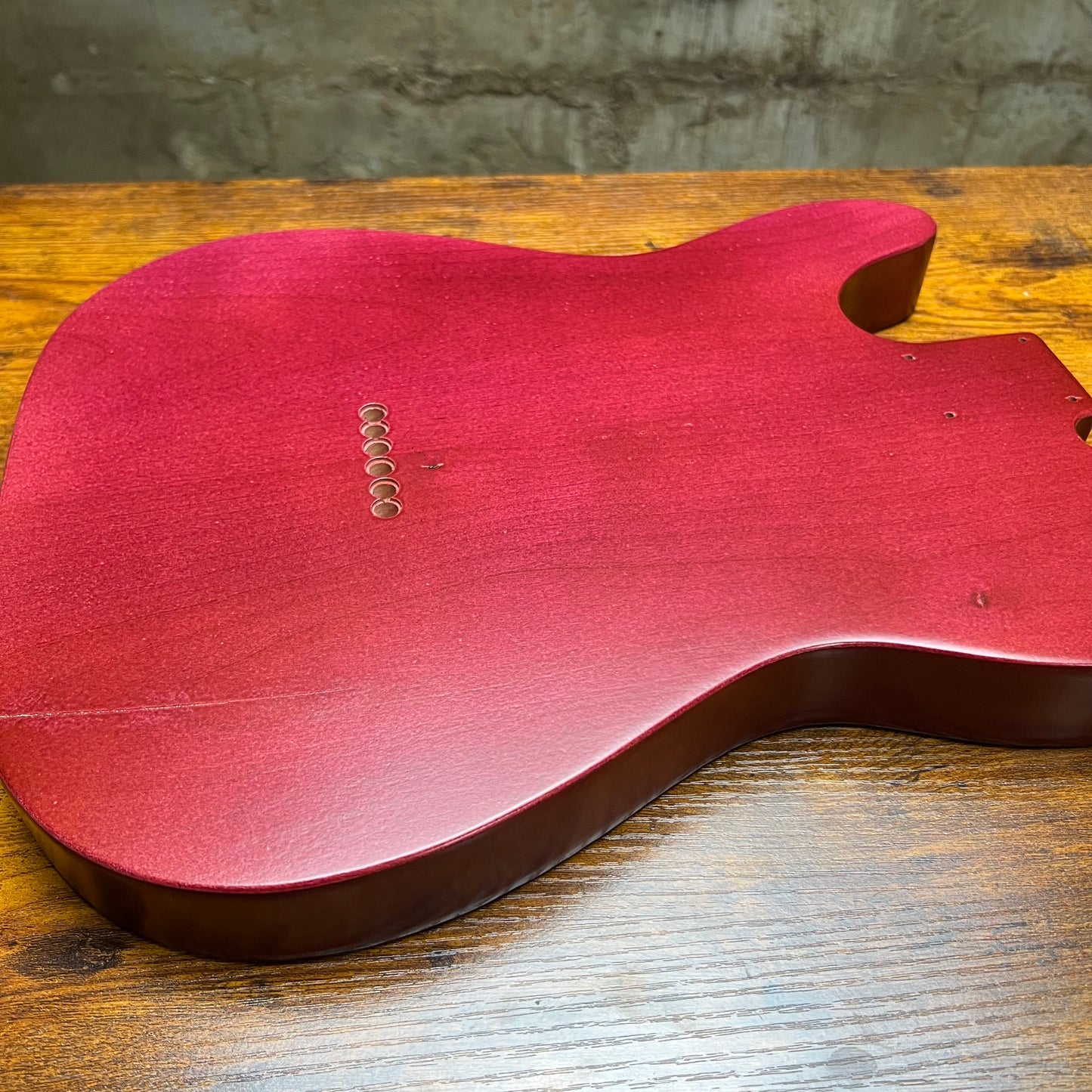 Warmtone CG Tele “Flamed Redwood” Guitar Body B Stock 3.3lbs