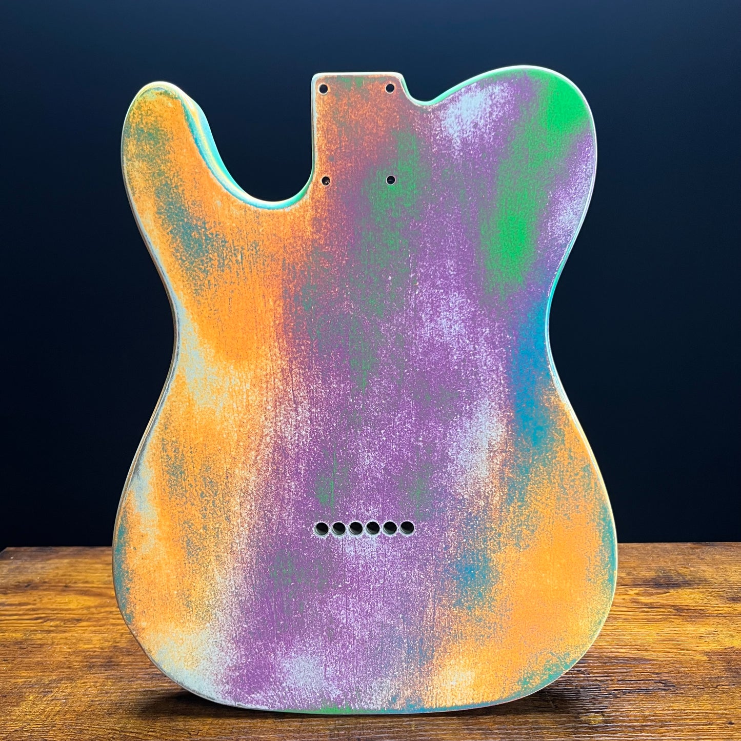 Warmtone Custom Guitars Relic Tele Style Guitar Body “Old Flag” Nitro