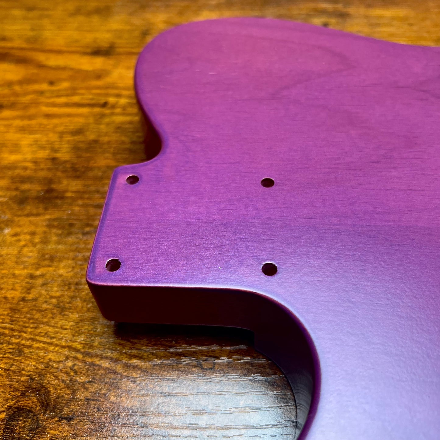 Warmtone CG Tele Flamed Maple Guitar Body “Lavender” Alder