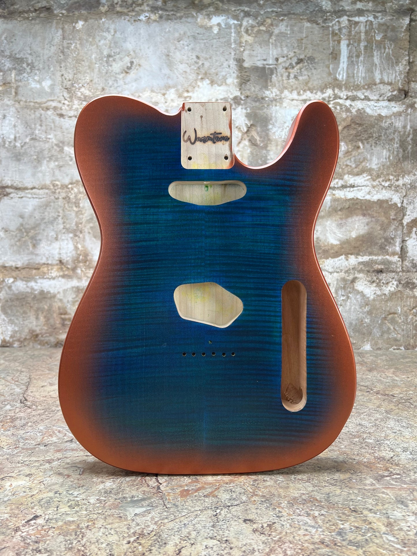 Warmtone Custom Guitars Tele Style Guitar Body “Copper Blue”