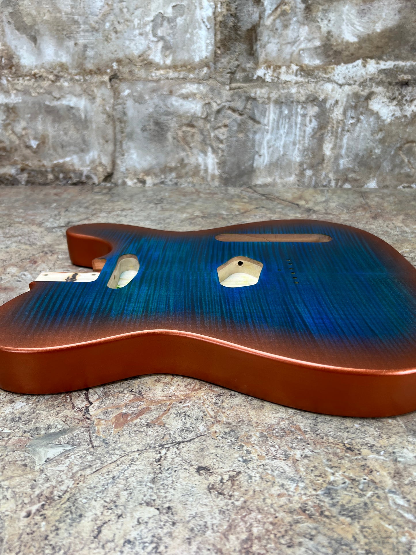 Warmtone Custom Guitars Tele Style Guitar Body “Copper Blue”