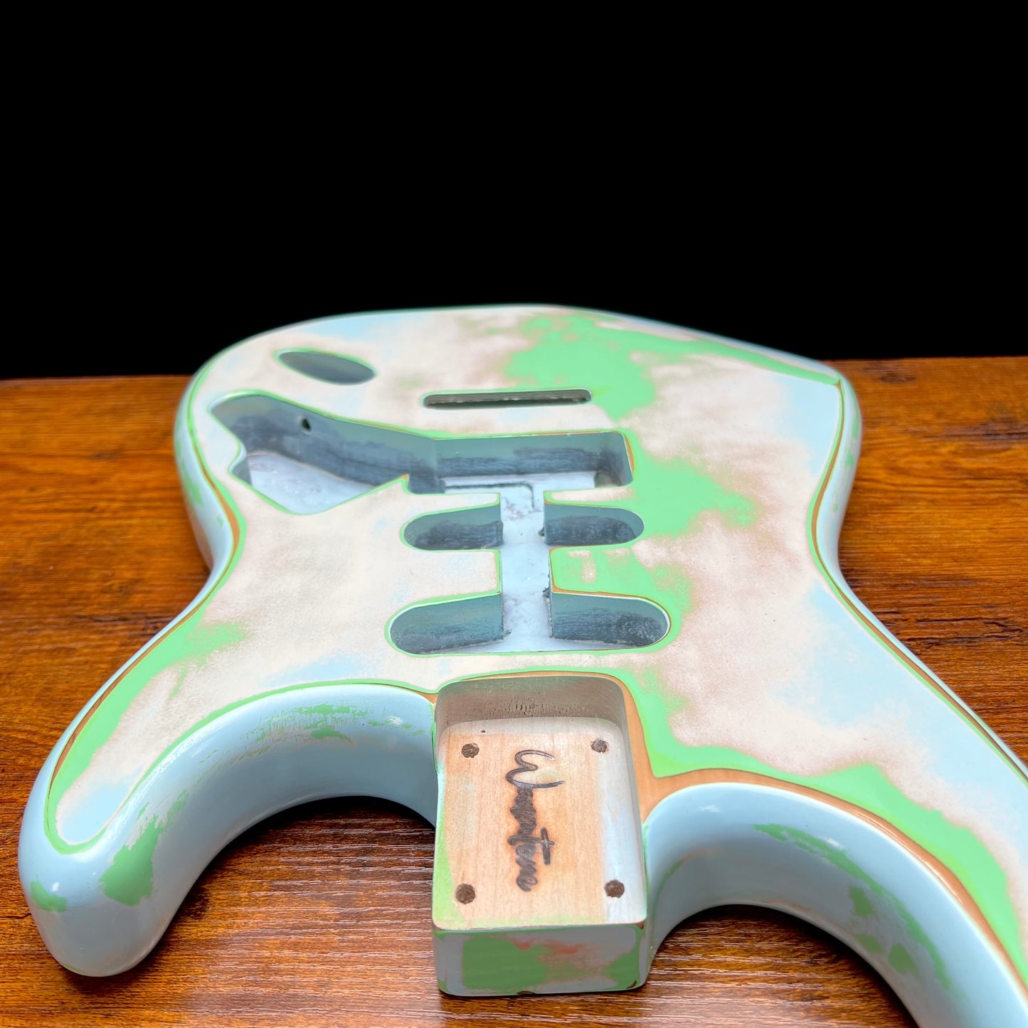 Warmtone Custom Guitars Strat Style Guitar Body Relic “Clouds” Nitro