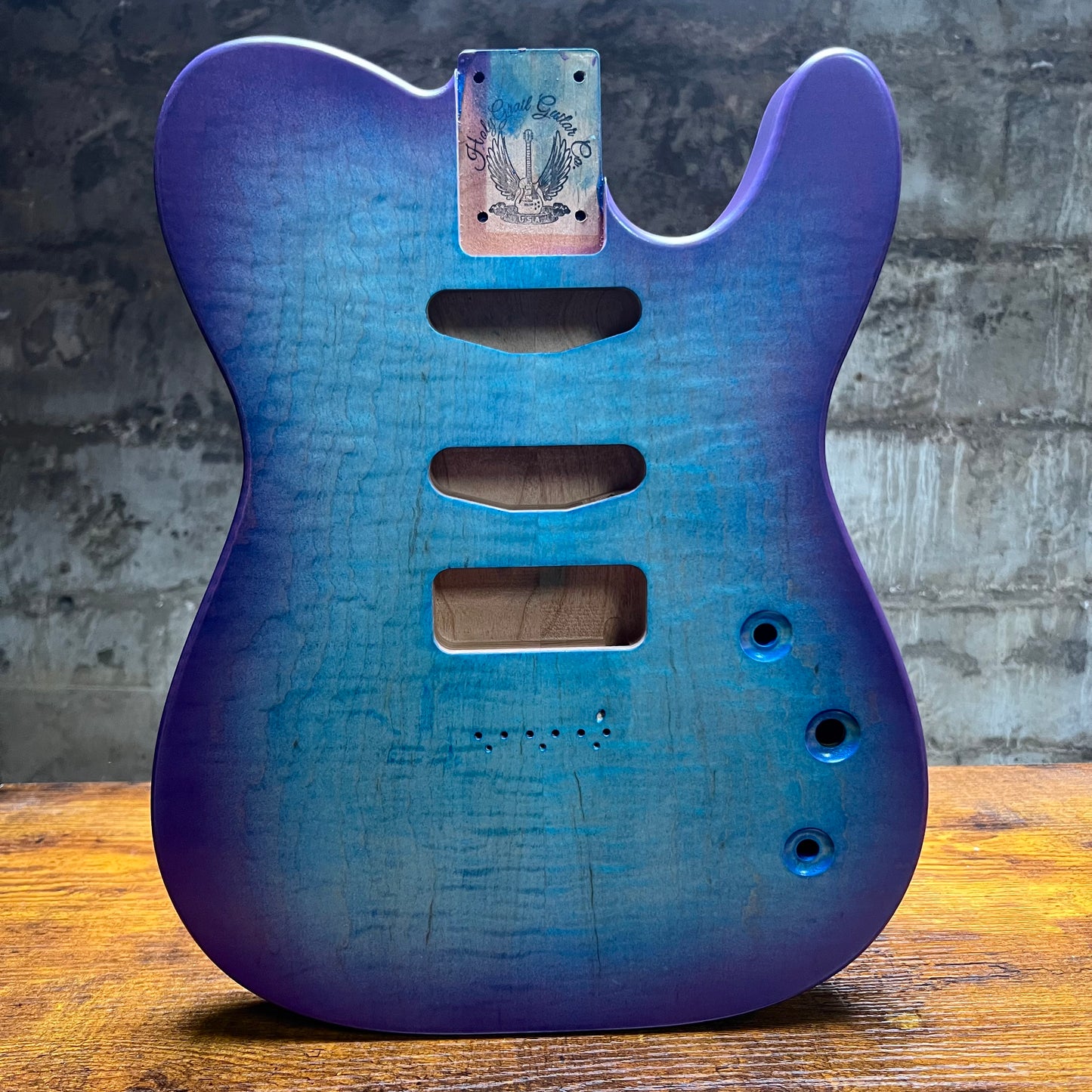 Warmtone Tele Guitar Body 2 Sided Flamed Maple “Berry Burst”