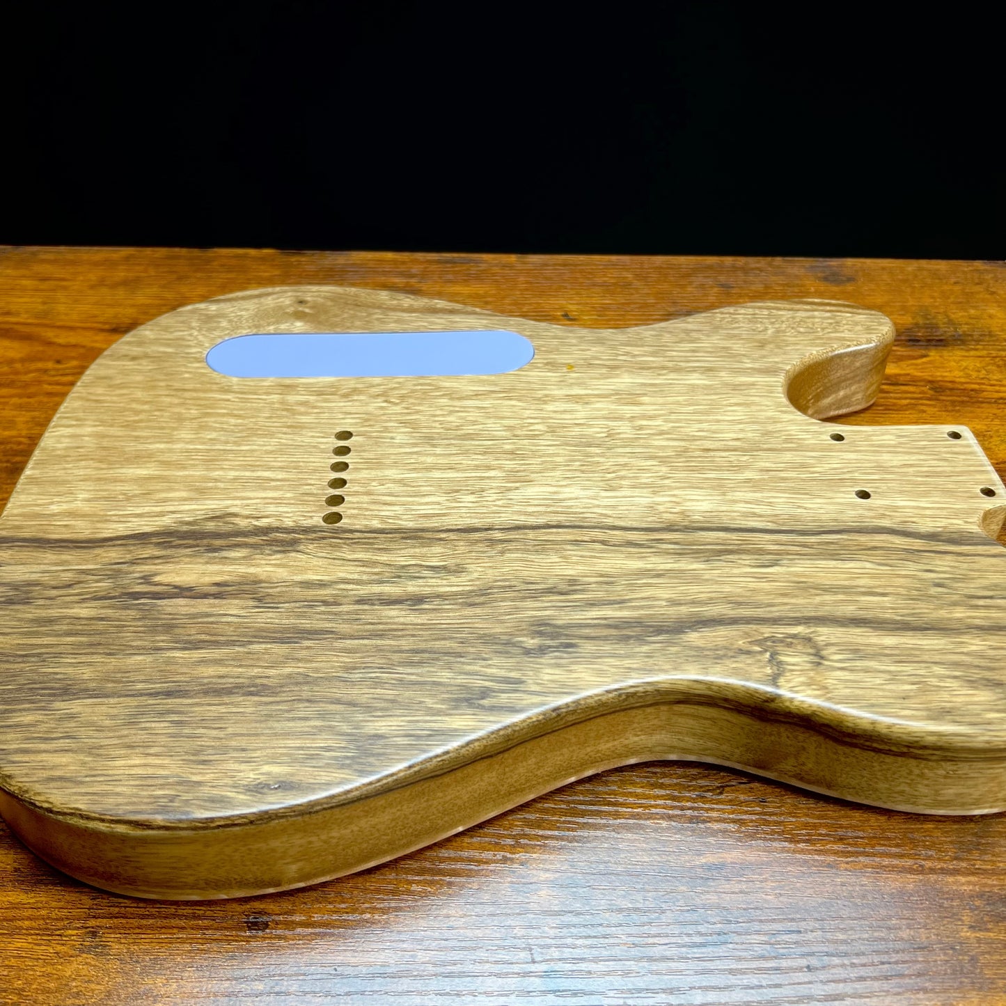 Warmtone CG Tele Guitar Body “Purple Waves” Quilt Maple/Limba