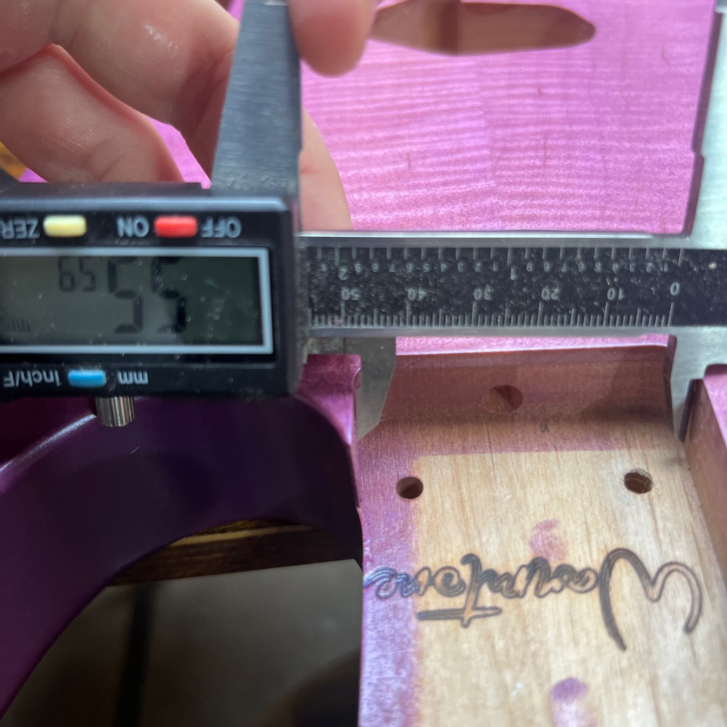Warmtone CG Tele Flamed Maple Guitar Body “Lavender” Alder