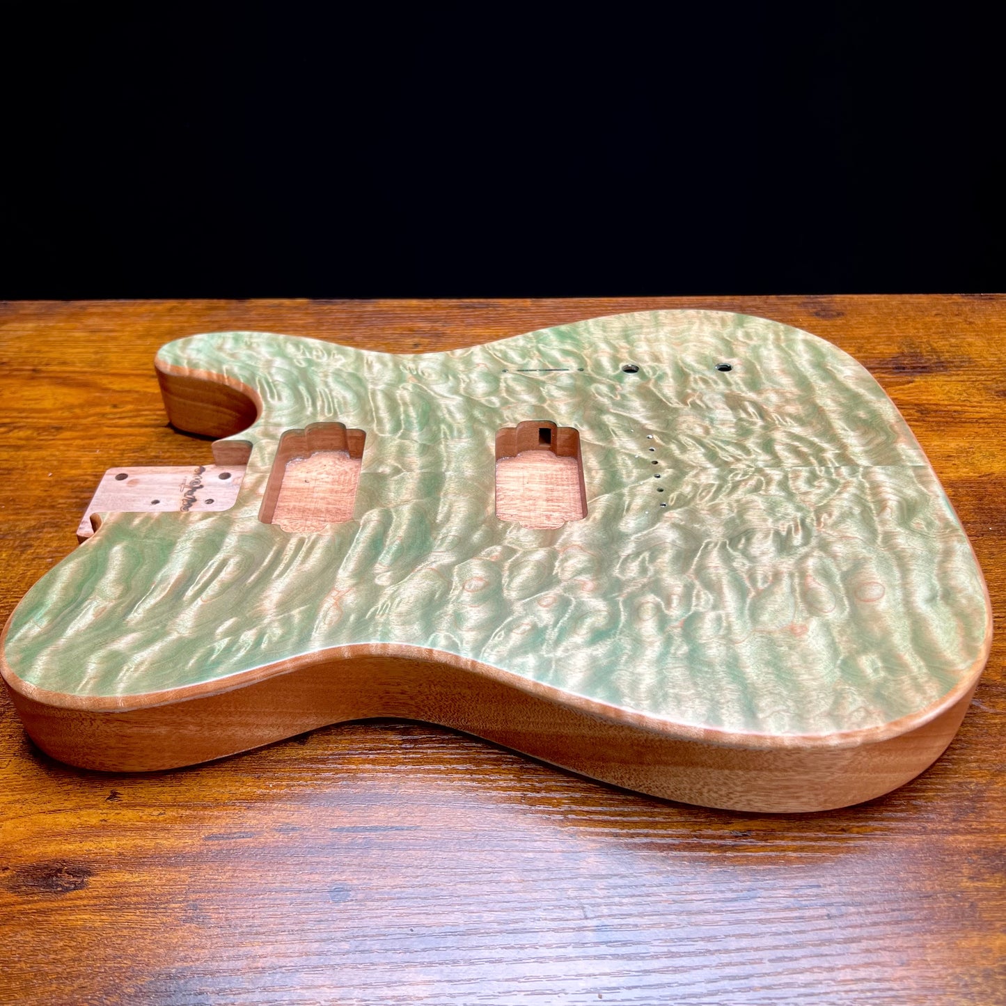 Warmtone Custom Guitars HH Tele Guitar Body “Tree Of Life” Quilt Maple