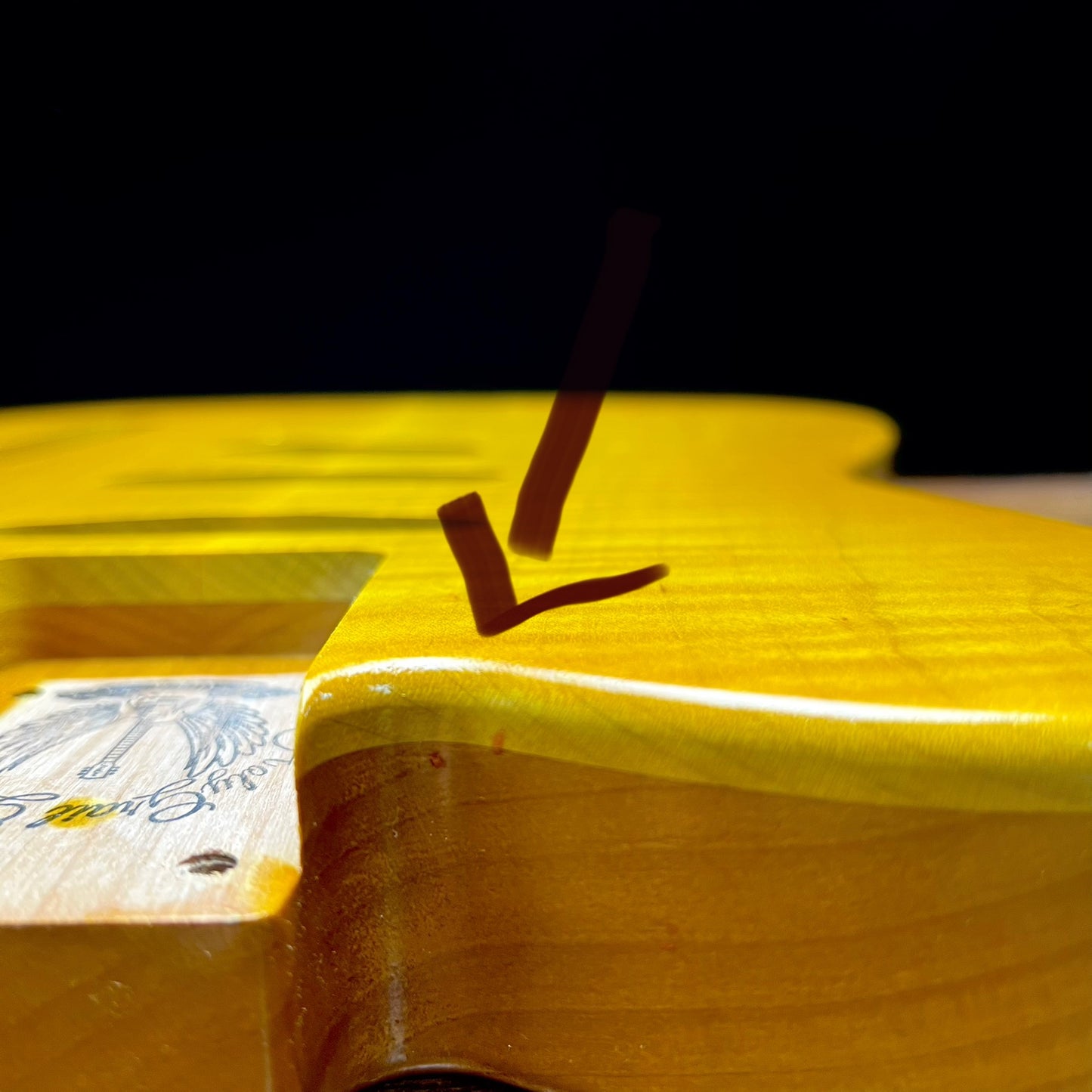 Warmtone Custom Guitars Tele Style Guitar Body “Dirty Lemon” Nitro