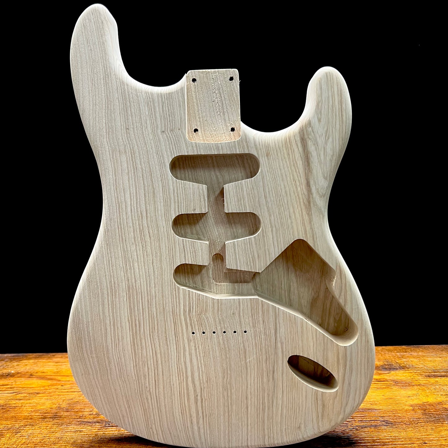 SSS Strat Style 1 Piece Swamp Ash Guitar Body SEE DESCRIPTION! Unfinished