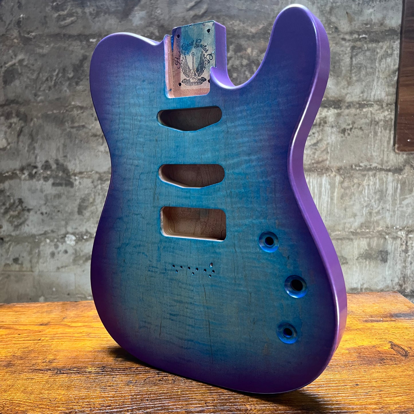 Warmtone Tele Guitar Body 2 Sided Flamed Maple “Berry Burst”