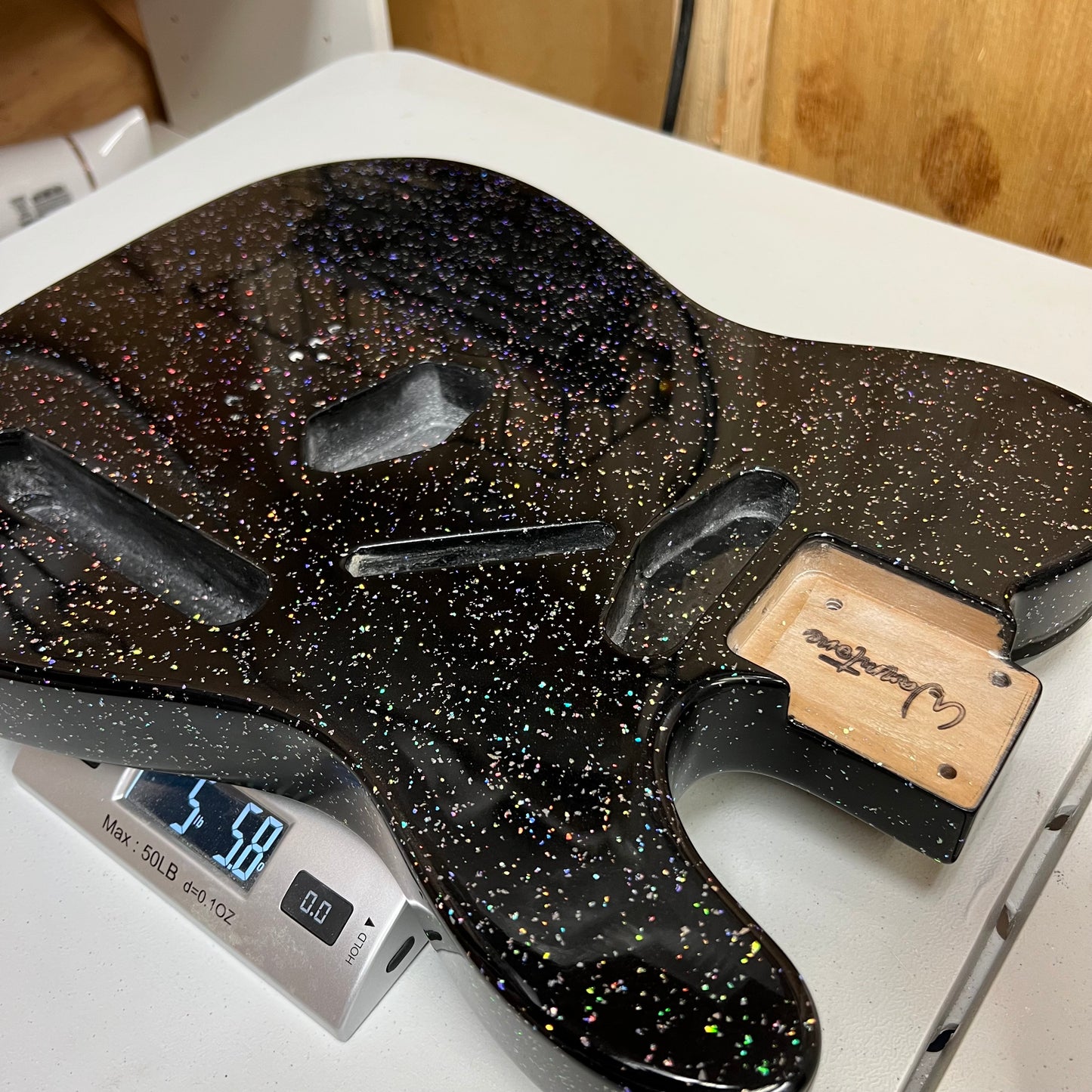 Warmtone Custom Guitars Holographic Tele Style Guitar Body