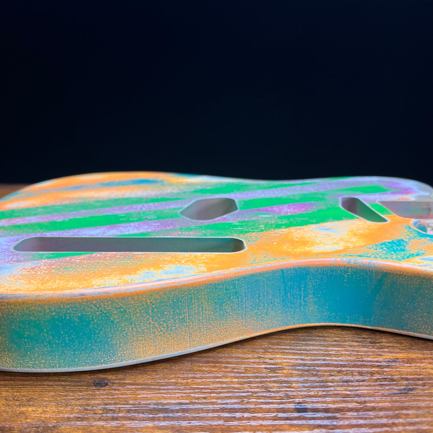 Warmtone Custom Guitars Relic Tele Style Guitar Body “Old Flag” Nitro