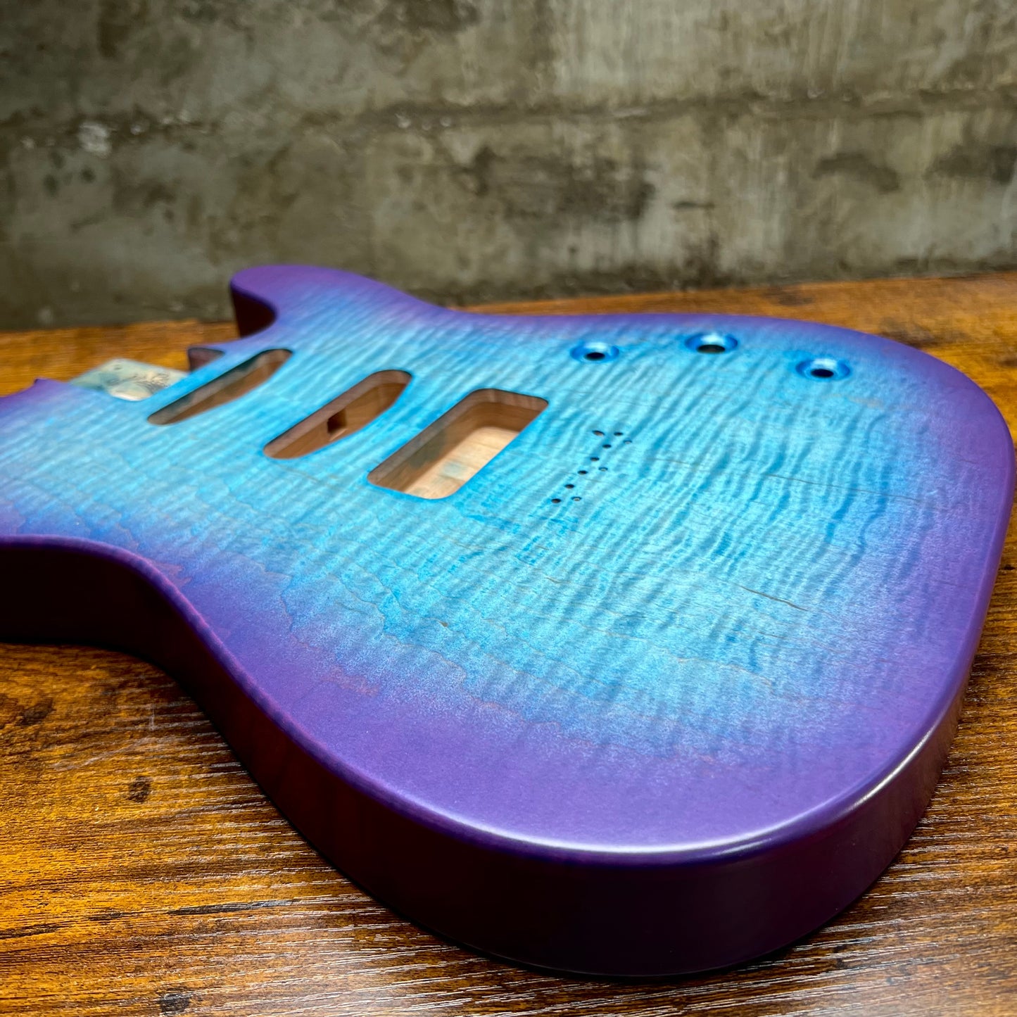 Warmtone Tele Guitar Body 2 Sided Flamed Maple “Berry Burst”