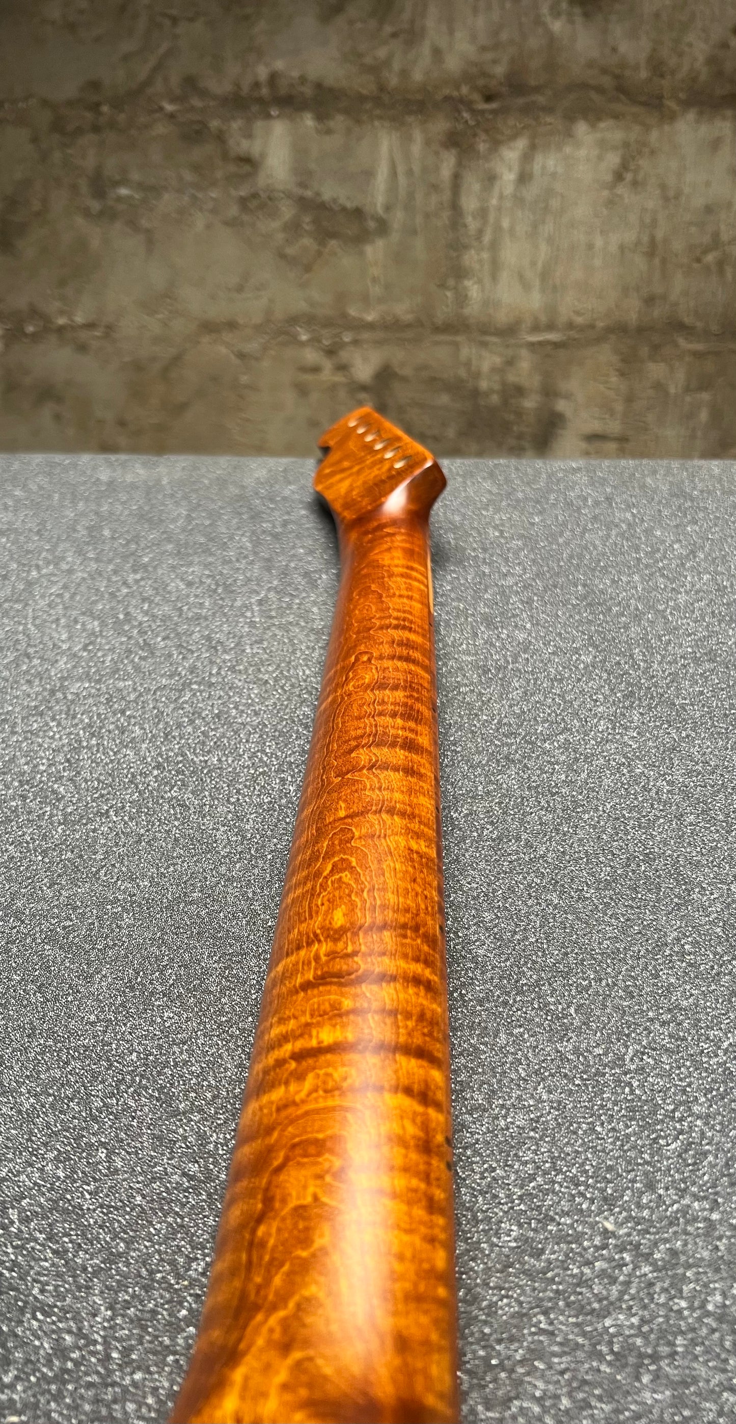 Rustic Brown Flamed Maple Tele Style Neck C Shape Satin 9.5 Radius #17