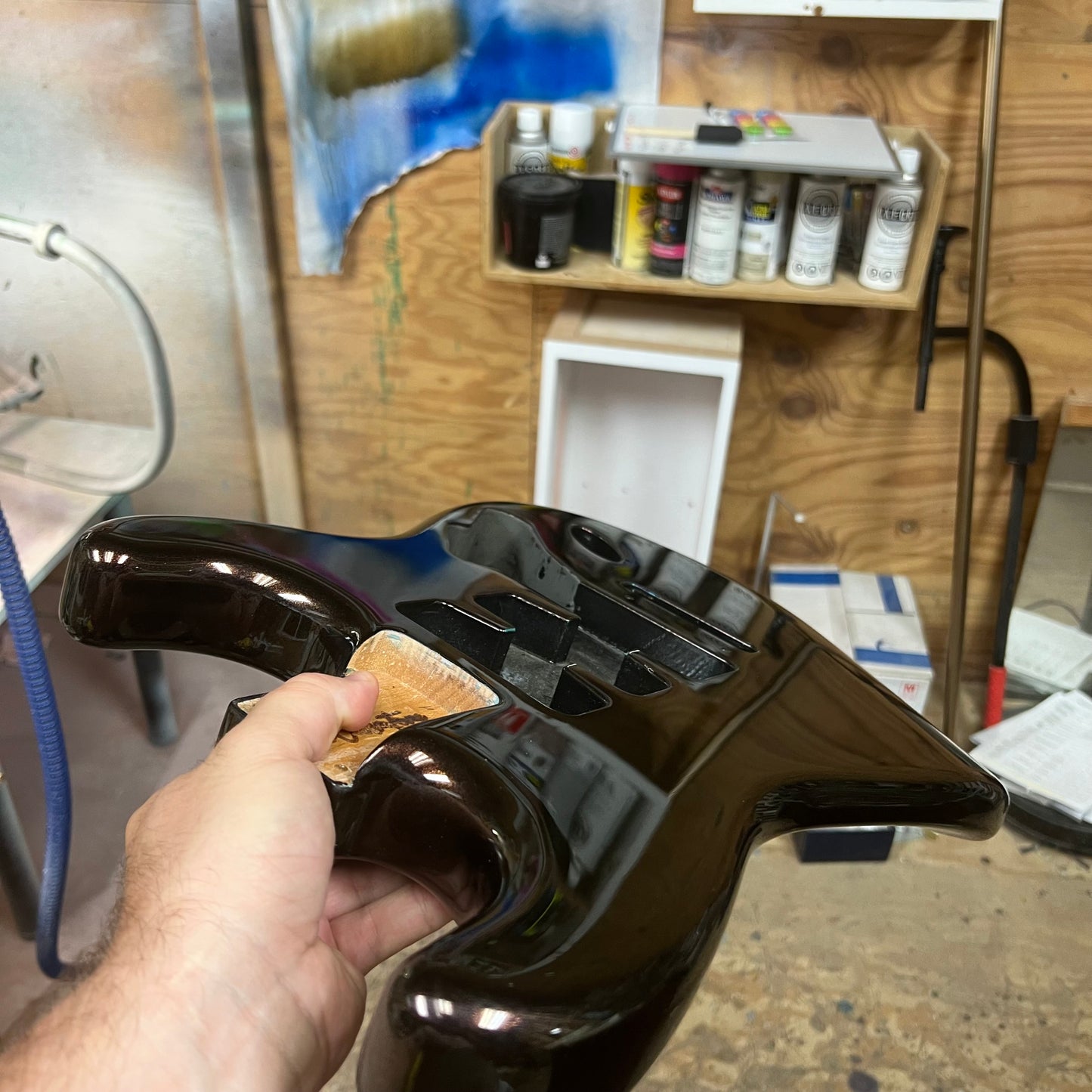 Warmtone Custom Guitars Strat Guitar Body “Mocha Sparkle”