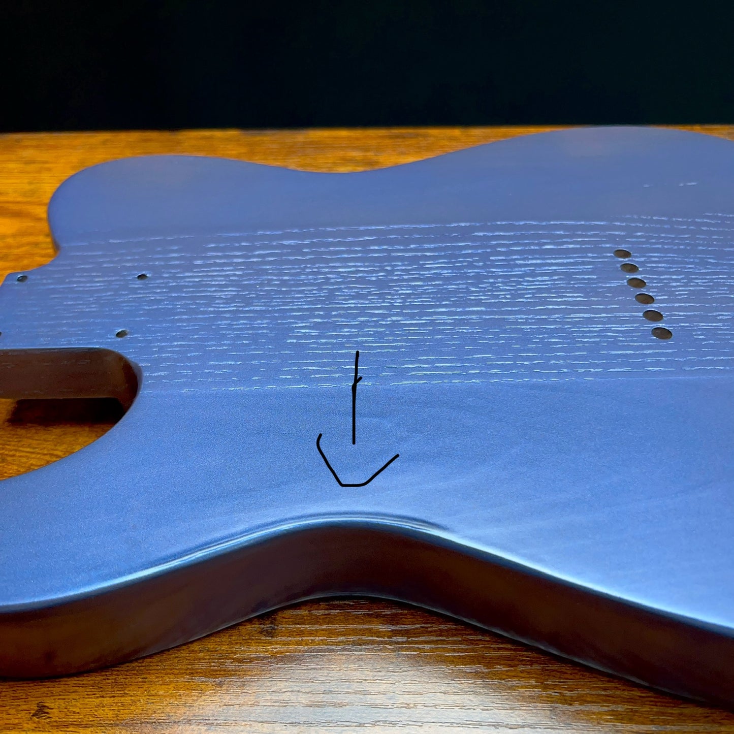 Warmtone Custom Guitars Tele Style Guitar Body “Purple to Blue" Flamed Maple
