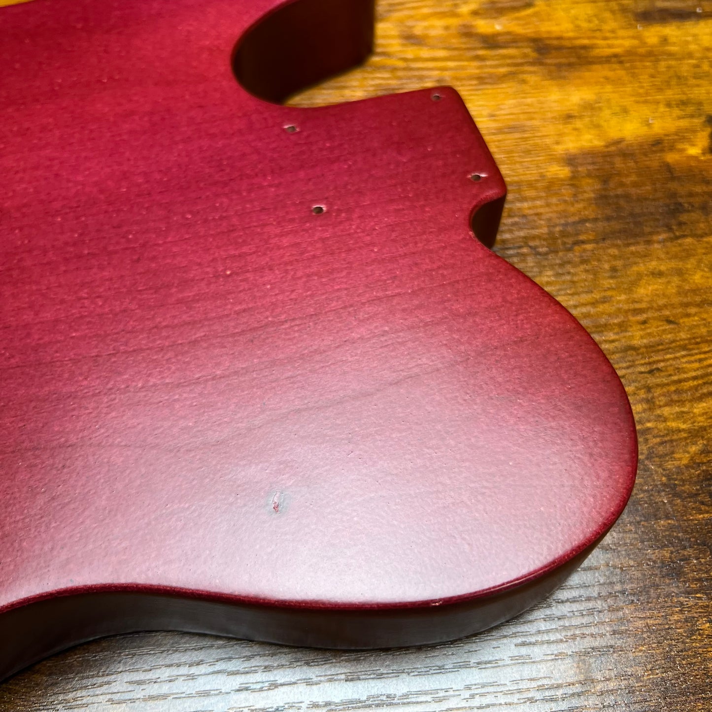 Warmtone CG Tele “Flamed Redwood” Guitar Body B Stock 3.3lbs