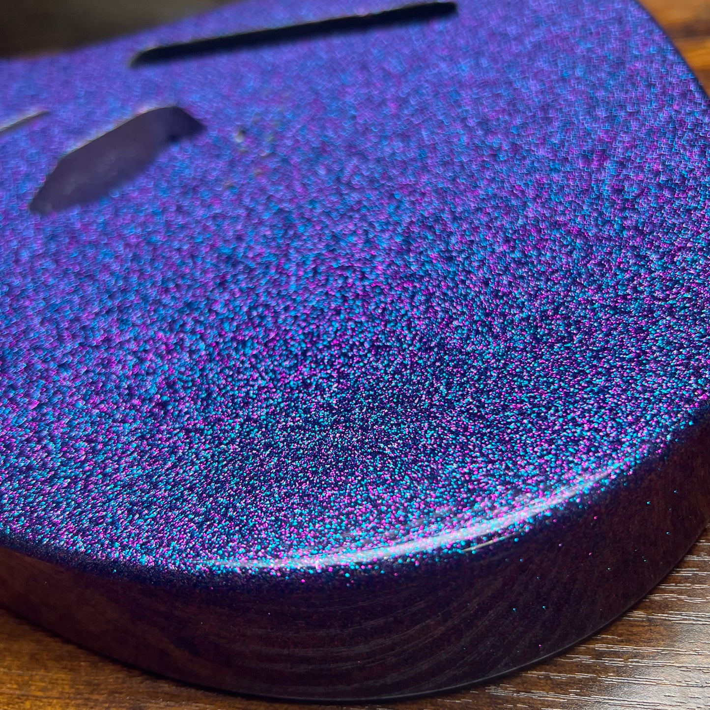 Warmtone Custom Guitars Alder Tele Guitar Body "Blueberry Sparkle"