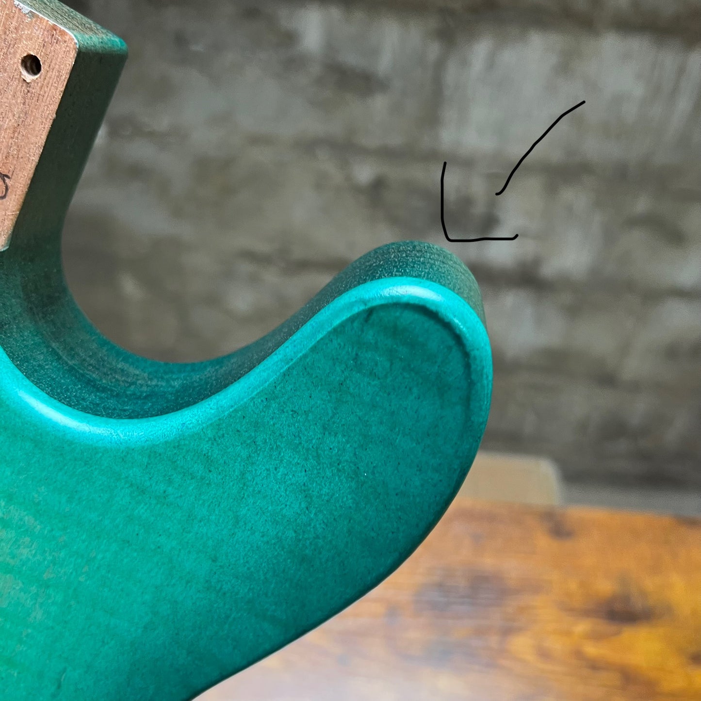 Holy Grail Guitars Tele Flamed Maple Guitar Body “Aqua Green” 1 pc Mahogany