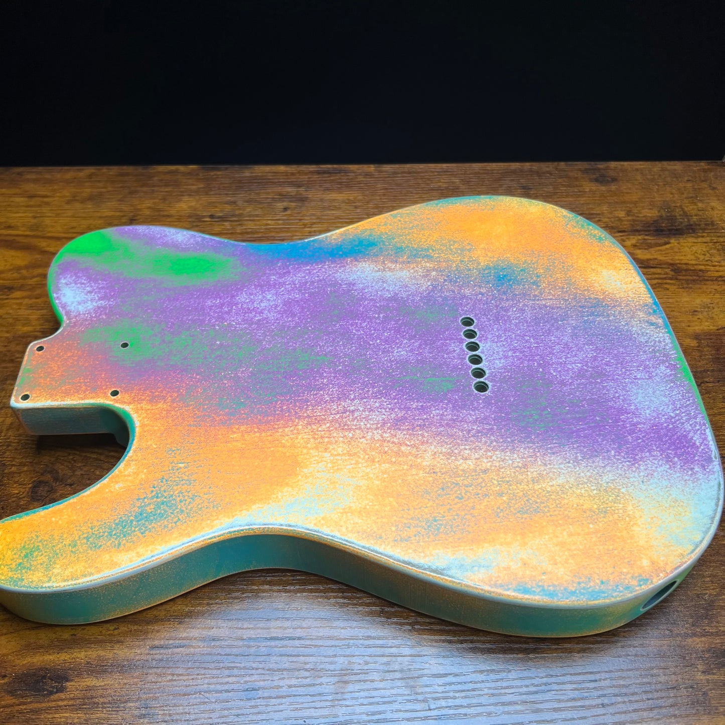 Warmtone Custom Guitars Relic Tele Style Guitar Body “Old Flag” Nitro