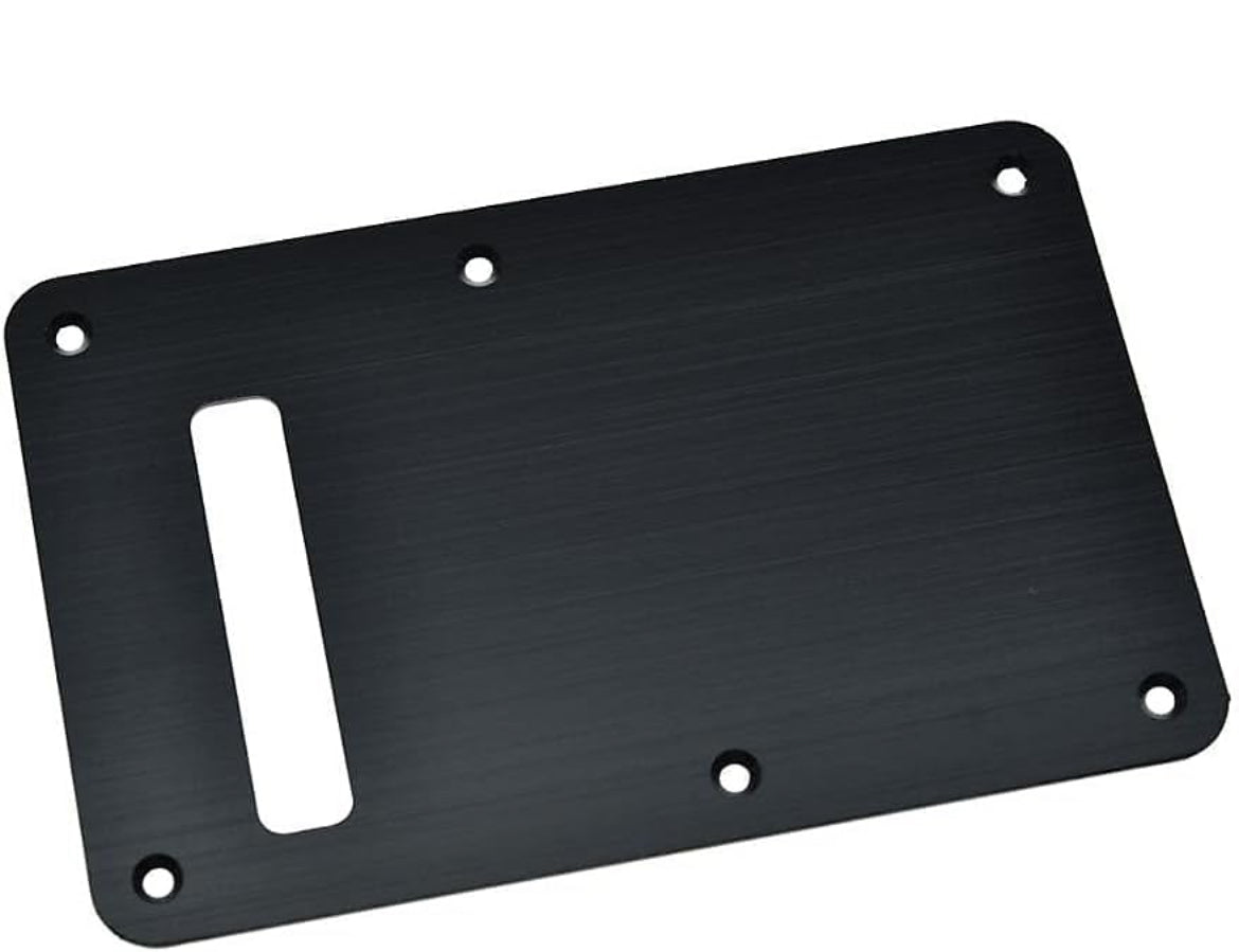 BLACK ANODIZED ALUMINUM BACK PLATE- Strat