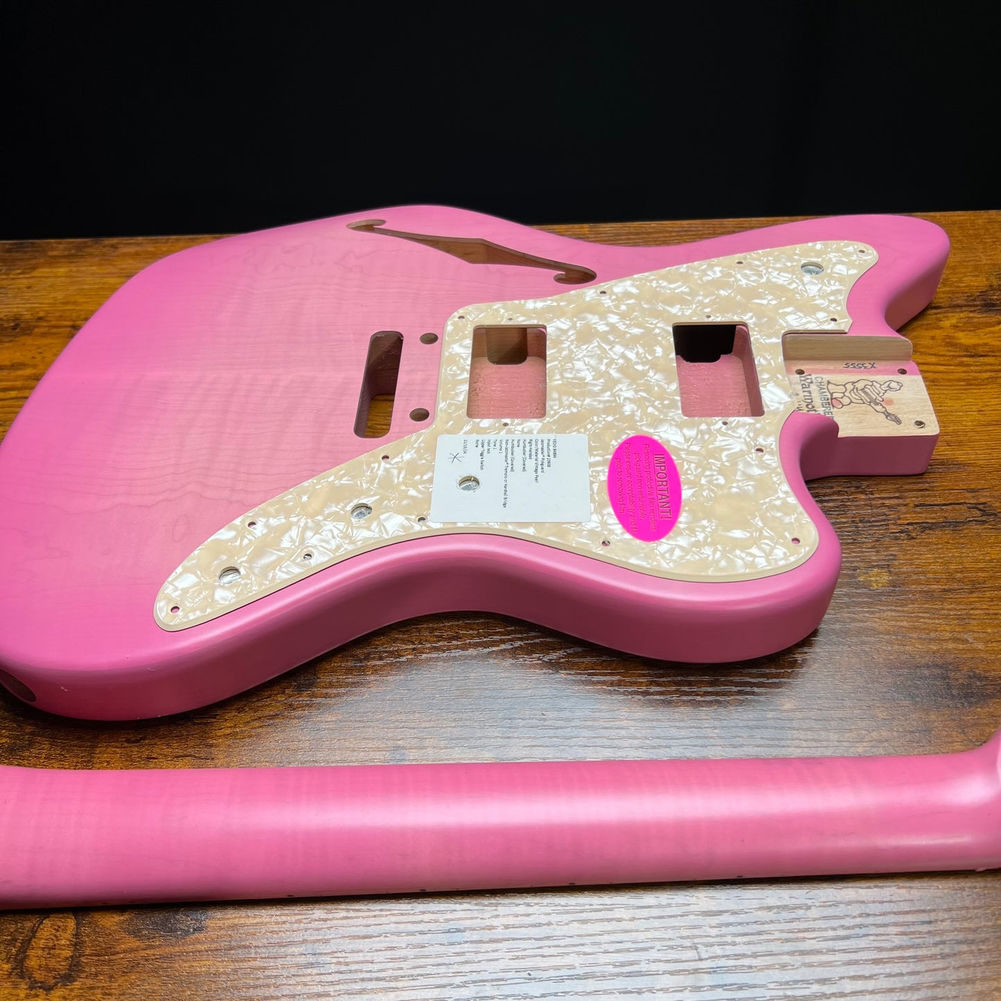 Warmoth Jazzmaster/ Flamed Maple Body & Neck “Pink Set”