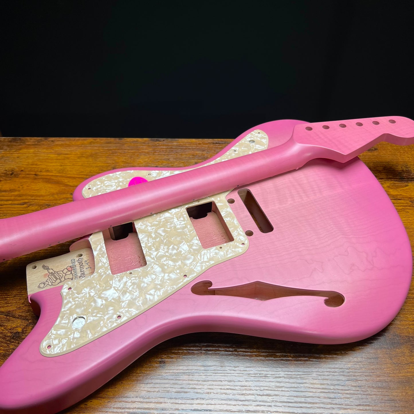 Warmoth Jazzmaster/ Flamed Maple Body & Neck “Pink Set”