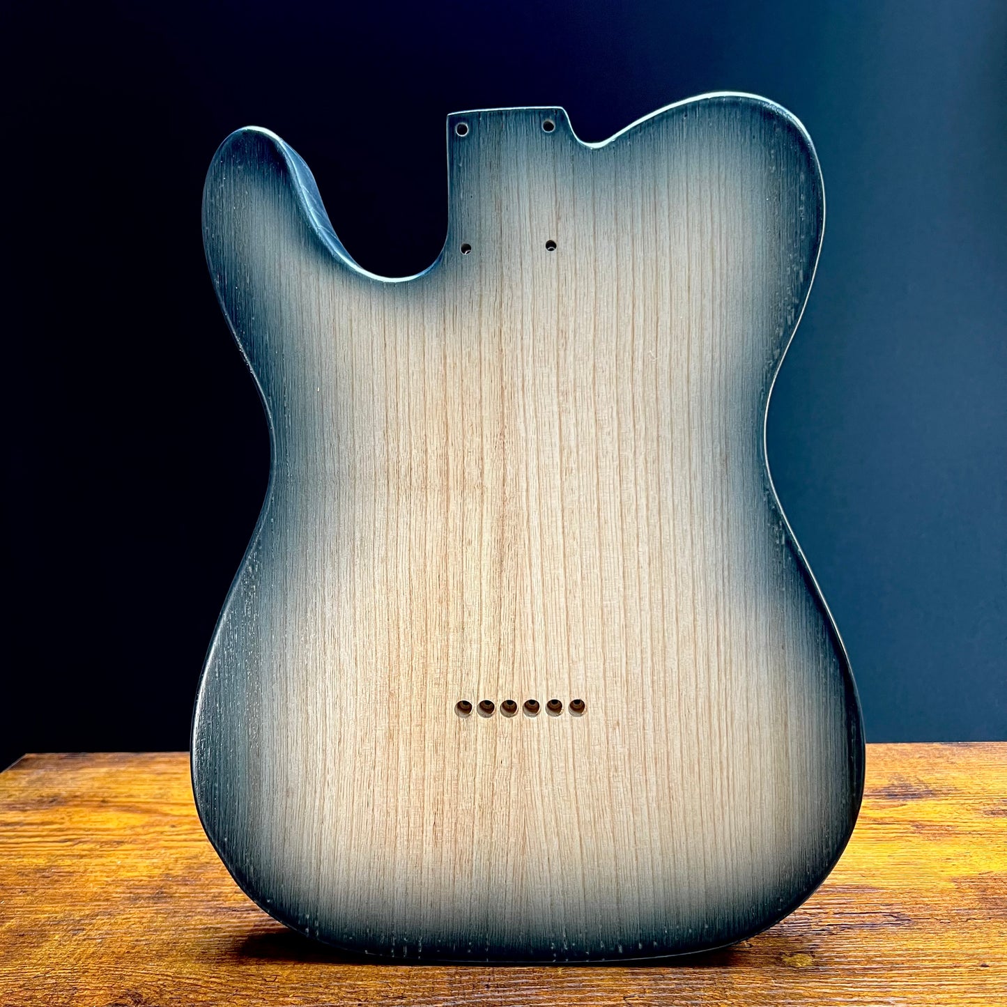 Warmtone Custom Guitars Tele Guitar Body “Midnight Bust” 2 Pc Ash