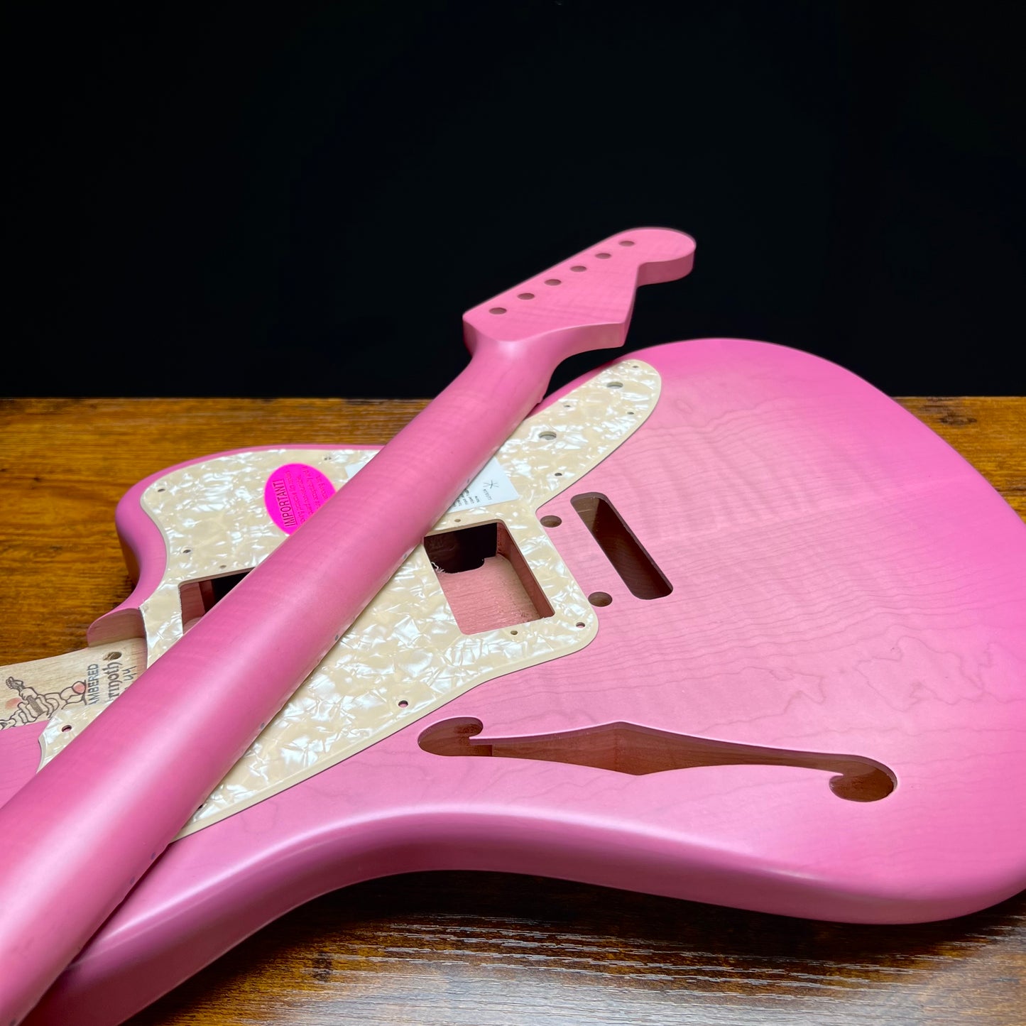 Warmoth Jazzmaster/ Flamed Maple Body & Neck “Pink Set”