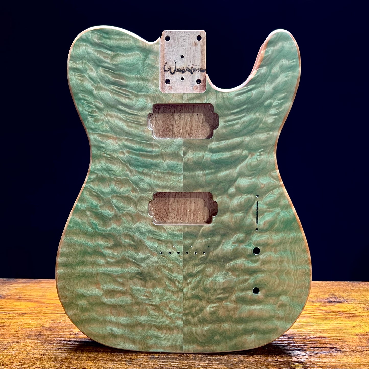 Warmtone Custom Guitars HH Tele Guitar Body “Tree Of Life” Quilt Maple