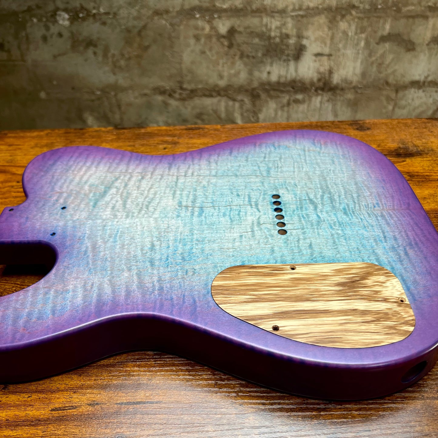 Warmtone Tele Guitar Body 2 Sided Flamed Maple “Berry Burst”