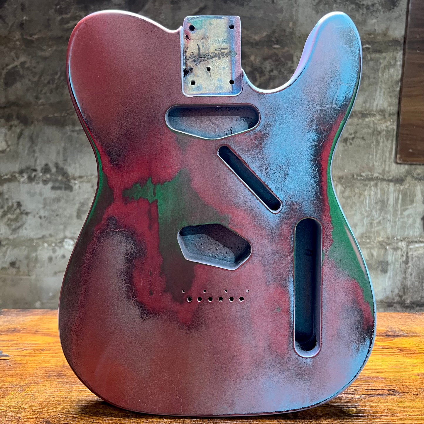 Warmtone Custom Guitars Relic Tele Style Guitar Body “Smokescreen”