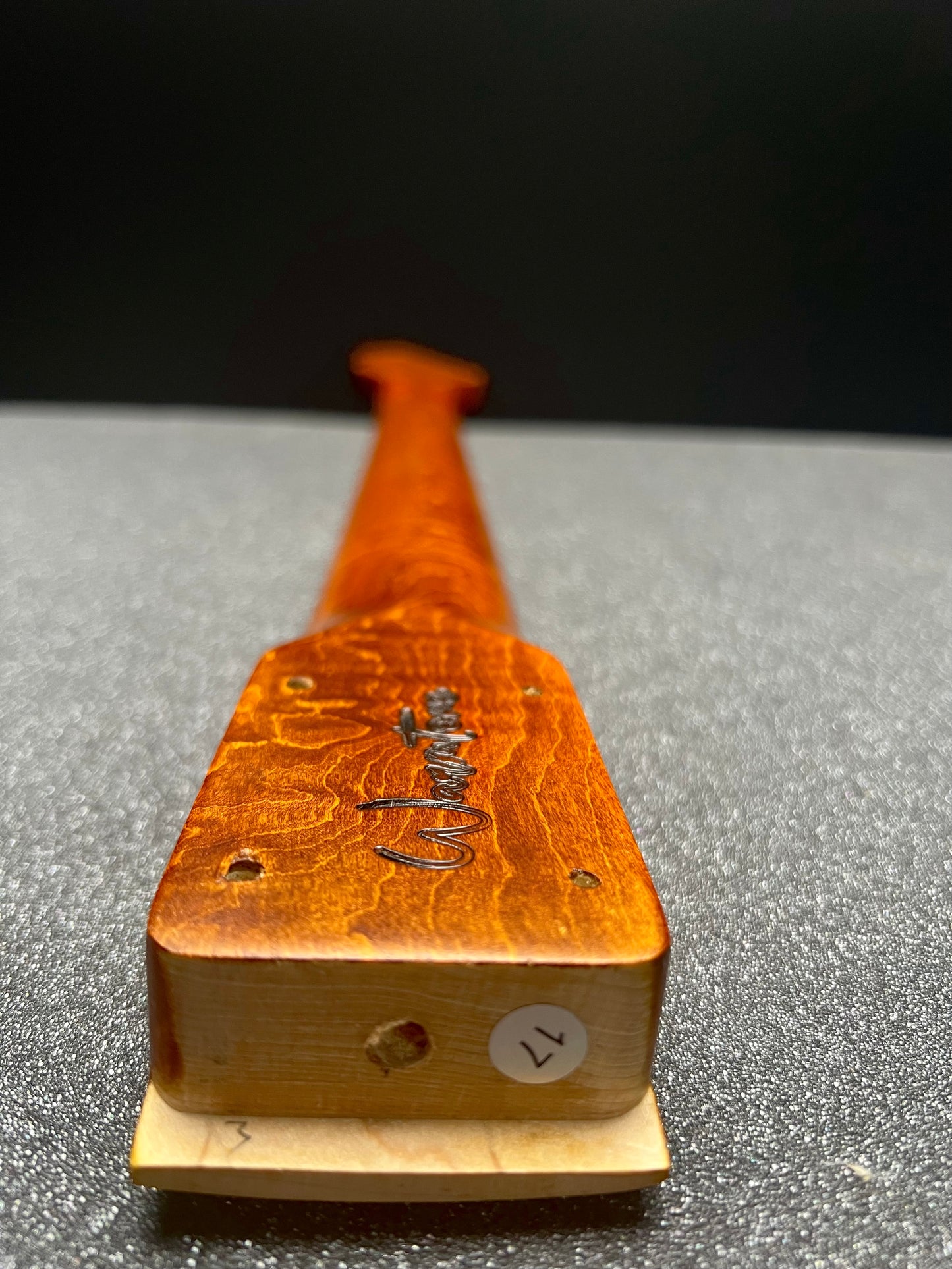 Rustic Brown Flamed Maple Tele Style Neck C Shape Satin 9.5 Radius #17