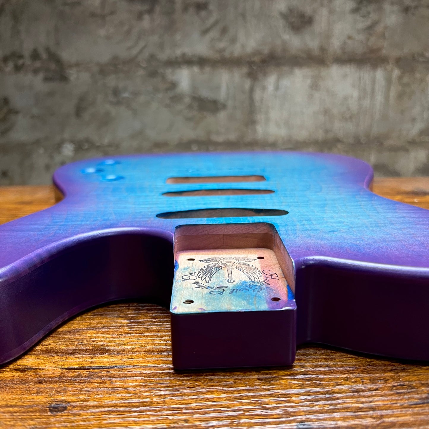 Warmtone Tele Guitar Body 2 Sided Flamed Maple “Berry Burst”
