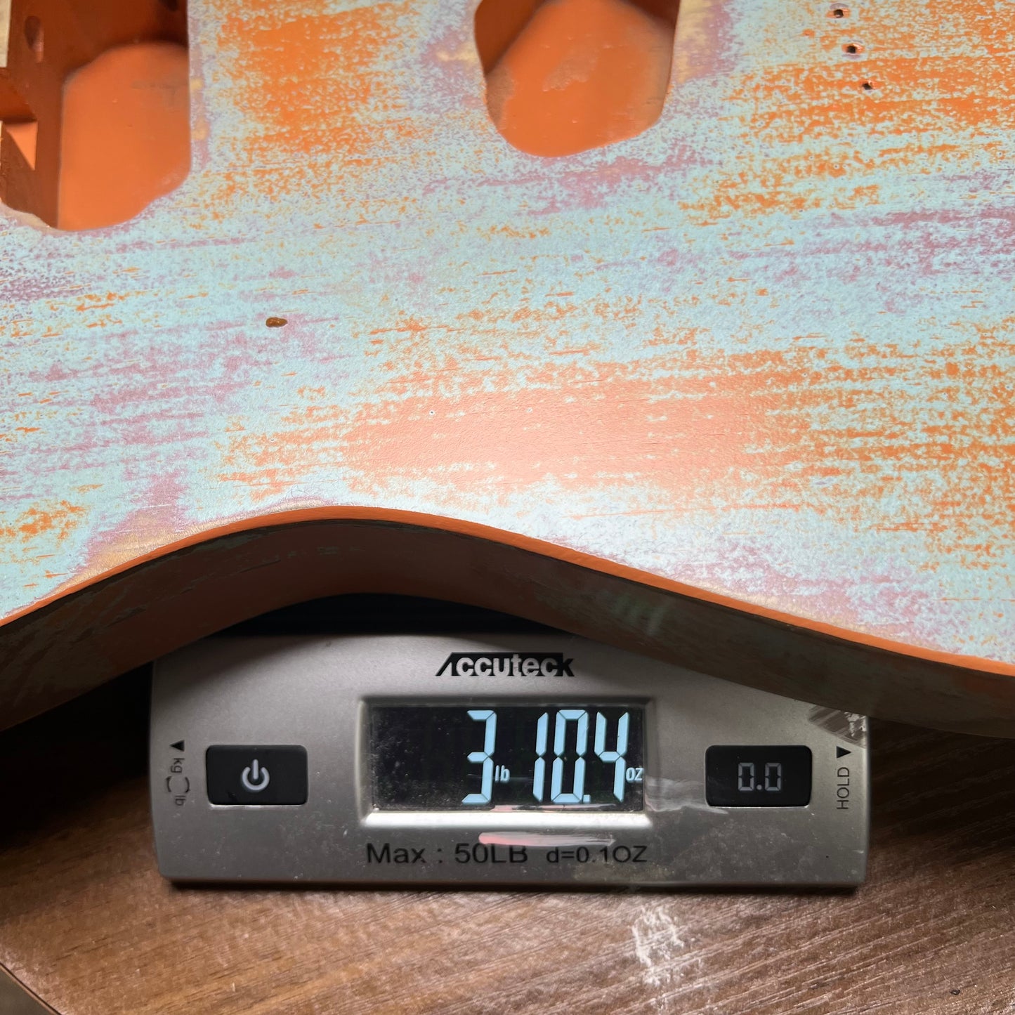 Warmtone Custom Guitars Relic Tele Style Guitar Body “Creamsicle” Nitro 3lbs