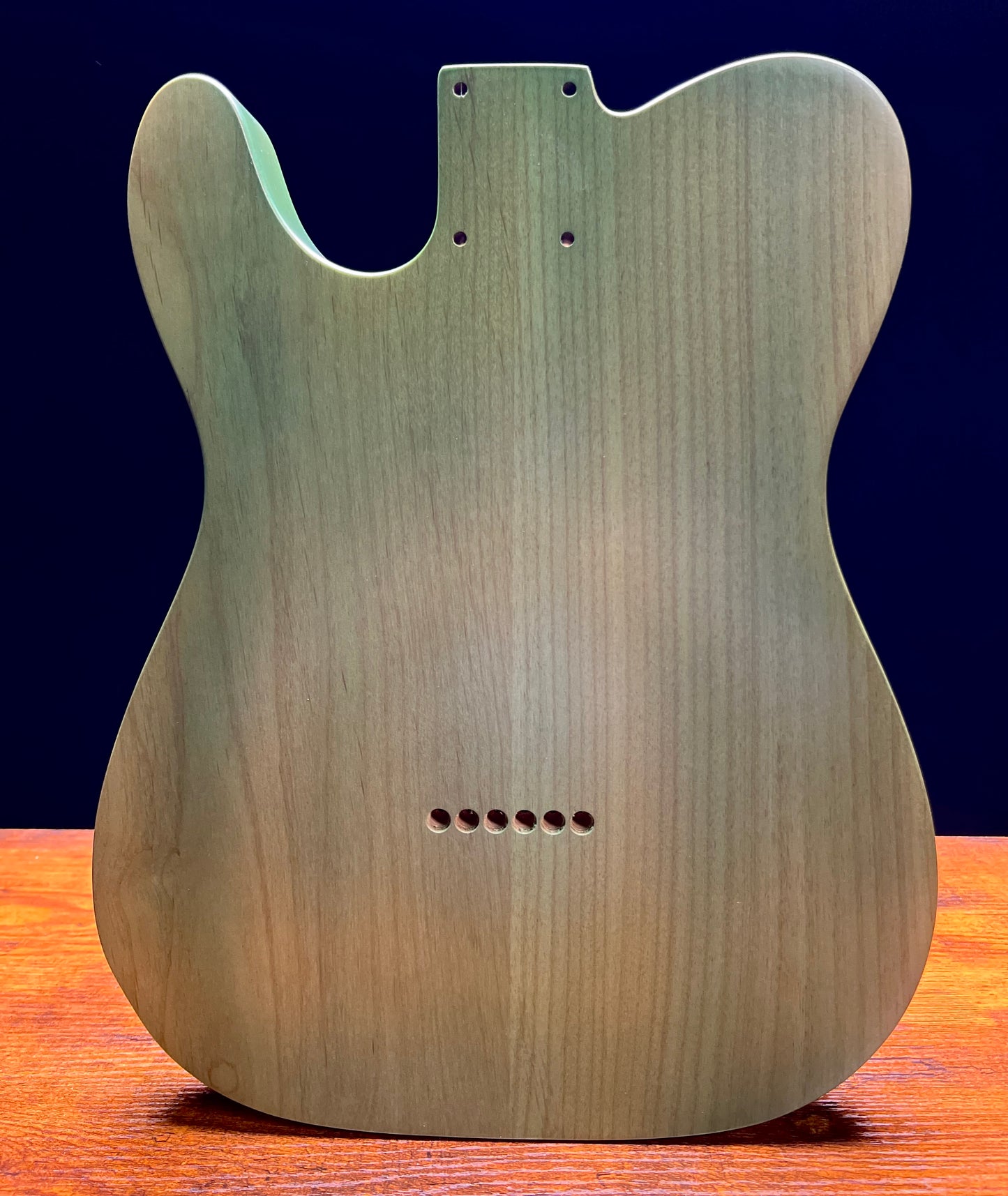 Warmtone Custom Guitars Tele Style Guitar Body “Lime Burst” Flamed Maple