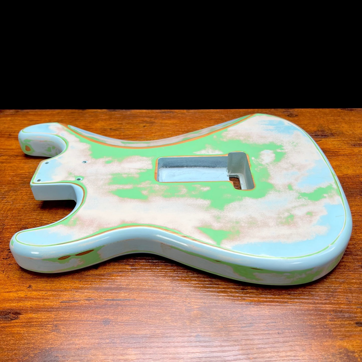Warmtone Custom Guitars Strat Style Guitar Body Relic “Clouds” Nitro